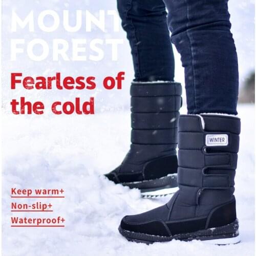 Snow Boots Winter High Boot 2020 Good Selling Big Size Waterproof High Quality Rubber Sole Wholesale Men Snow Boots For Winter