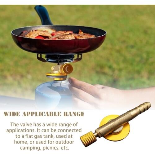 1Pc Gas Stove Switching Stainless Steel Camping Charging Inflatable Valve Adapter 8cm