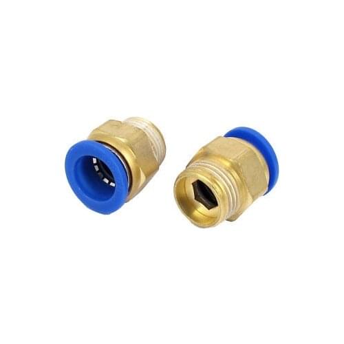 16mm Tube 1/2BSP Male Thread Quick Air Fitting Coupler Connector 2pcs