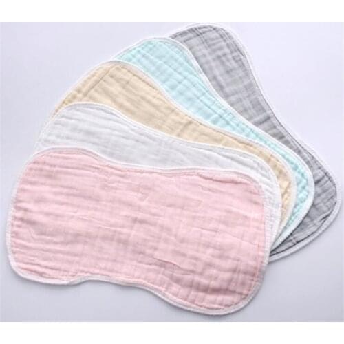 2pcs/set Muslin Baby Cotton Burp Cloth Soft Absorbent 6-Layer Gauze Baby Feeding Bibs Baby Scarf Saliva Towel 28*53cm