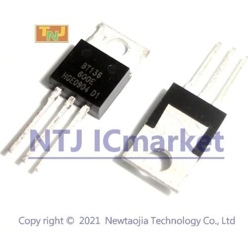 20 PCS BT136-600E TO-220 BT136-600 600V Triacs new