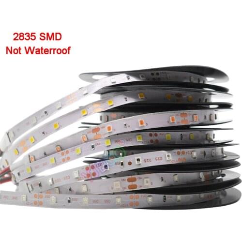 5m DC12V 5V 2835 SMD LED Strip Light RGB/White/Warm white/Red/Green/Blue/Yellow 60led/m IP20/IP65 Flexible LED Lamp Tape
