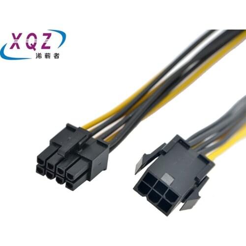 6PIN to 8PIN Power Cord 18cm PCI Express Power Converter Cable for GPU Video Card PCIE PCI-E Power Cable Computer Accessories