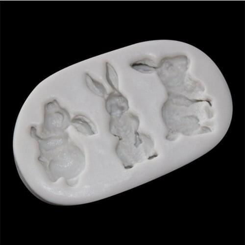 8.5*5*1.2CM DIY Sugar Craft Cake Vintage Petal Rabbits Cake Silicone Mold Fondant Mold Cake Decorating Tools Gum Paste Mold