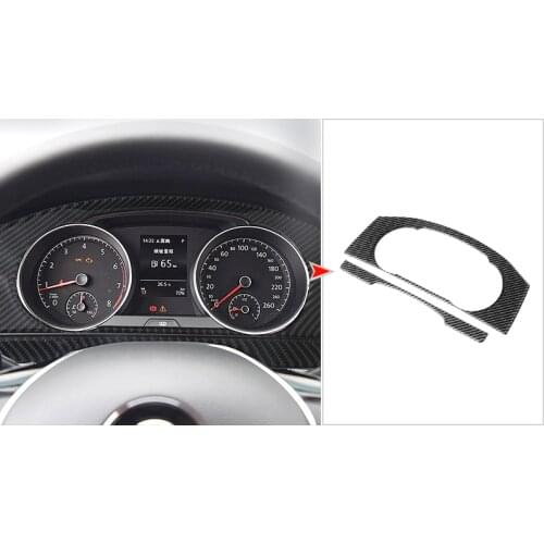 Car Styling For Volkswagen Golf MK7 2014-2019 Instrument Panel Trim Cover Carbon Fiber Stickers