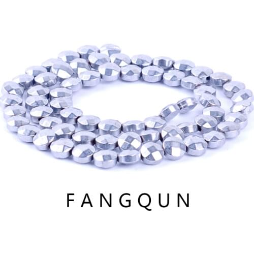 Natural Stone 8colors 6*3.5mm Hematite Beads Bright Oval shape Loose beads for DIY Necklace Bracelet Jewelry Making Accessories