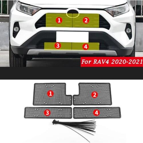 For Toyota RAV4 2020 2021 Car Water Tank Insect Net Dust Cover Folding Alloy Mesh Anti-insect Net Protection Cover Accessories