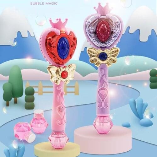 Anime Pink Moon Card Captor Sakura Action Figure Plastic Bubble Magic Wand Girls Cosplay Accessories Set Glowing Music Sticks