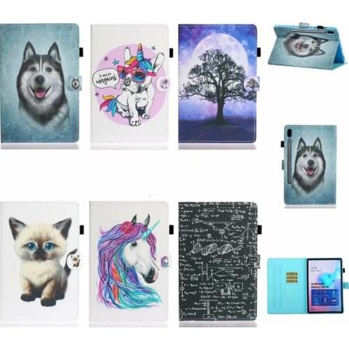 SM-T860 Case Cover For Samsung Galaxy Tab S6 10.5 SM-T865 T860 2019 10.5" Smart Leather PU Cover Funda Stand Shell Coque