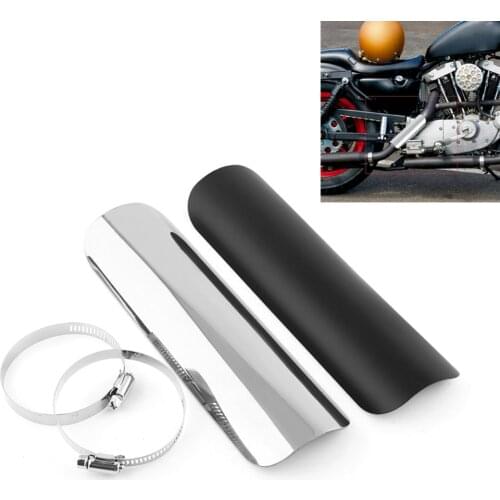 Motorcycle Flame Exhaust Muffler Pipe Heat-shield Insulation Staight Cover For Harley Choppers Cruisers Kawasaki