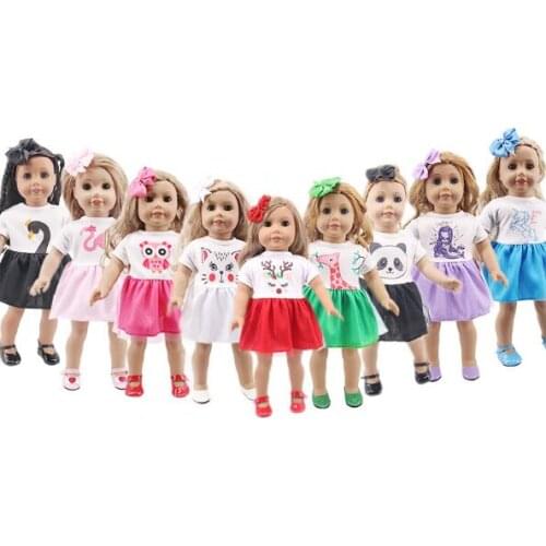 Fashion lovely Clothes Fit With American Girls Doll Dress 18 Inch Doll Clothes And Accessories Dresses (Shoes are not included)