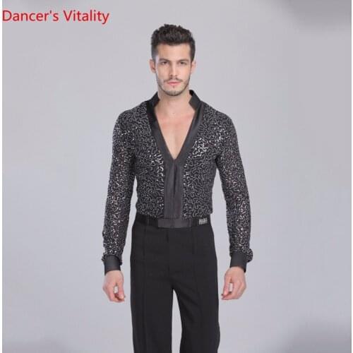 Adults For Mens Suits for Latin American Dance Clothes top Costumes for Contemporary Dance Costumes Top and Costumes for Latin