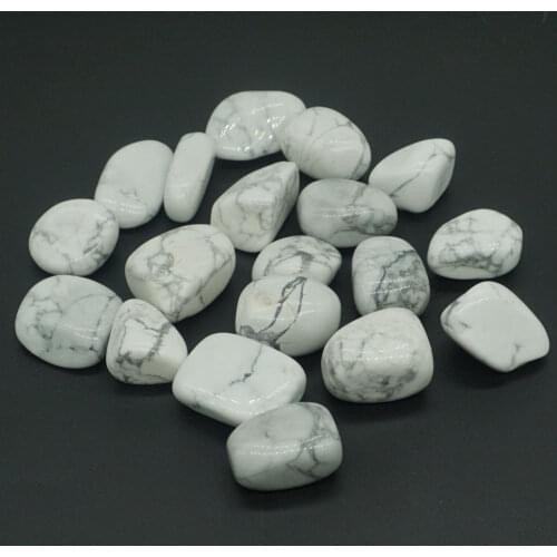 Natural Stone White Howlite Turquoise Crystal Gem Stone Freeform Tumbled Stones Feng Shui Chakra Healing Reiki Stone