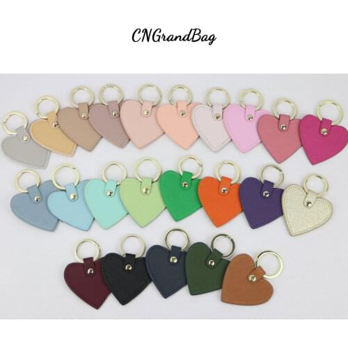New Fashion Free Custom Initial Letters Genuine Leather Keychain For Women Key Ring Chain Female Keyring