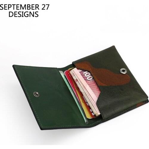 New Fashion Credit Card Wallet Genuine Leather Luxury Camouflage Identity Driving License Bag Business Card Case Hasp Coin Purse