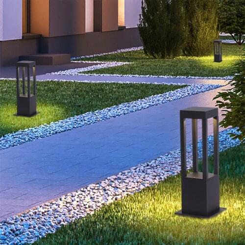 Outdoor Garden Lawn Lamp Waterproof Patio Landscape Pathway Lawn Bollards Light Spotlight Villa Pathway Lawn Pillar Light
