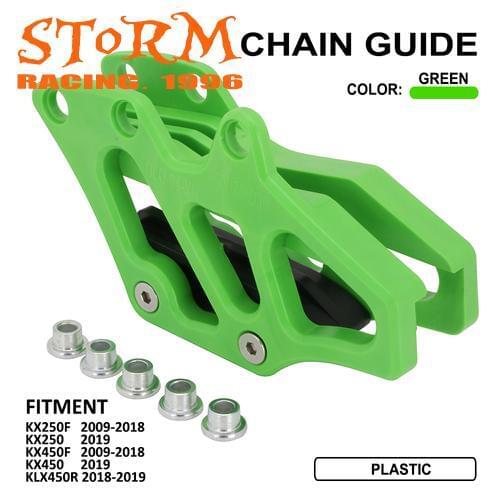 CNC Plastic Motorcycle Protector Chain Guard Guide For Kawasaki KX250F KX450F KXF250 KXF450 KX250 KX450 KX 250 450 KLX450R 09-19