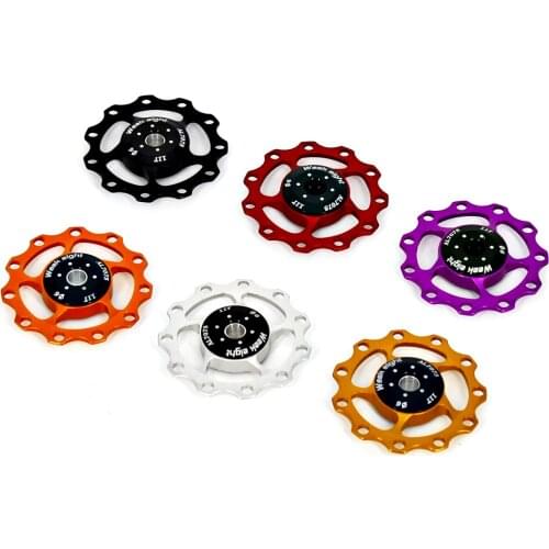 Bike Bearing MTB Mountain Bike 11T Aluminum Alloy Bicycle Steel Bearing Jockey Wheel Rear Derailleur Pulley Guide Pulleys