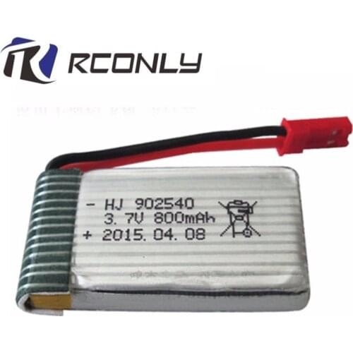 RCONLY 3.7V 800mah 902540 25C Lipo Battery For MJXRC X400 X500 HENGDI 1315 HJ818 battery Lipo 3.7V 902540 JST Plug