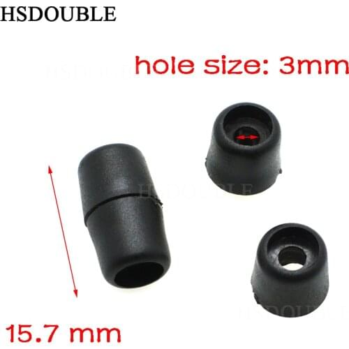 HSDOUBLE Lanyard Safety Breakaway Pop Barrel Connectors For Ribbon Lanyards Black Plastic Buckles