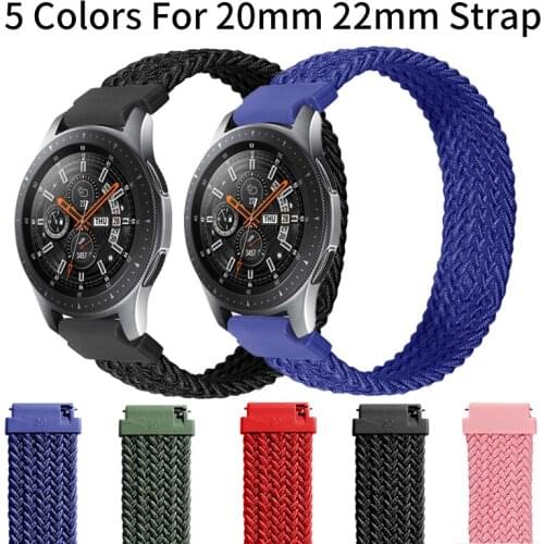 Braided Solo Loop Band for HUAWEI WATCH GT 2 Pro GT2 46mm 42mm Strap for HONOR Magic / MagicWatch 2 20mm 22mm Elastic Watchbands