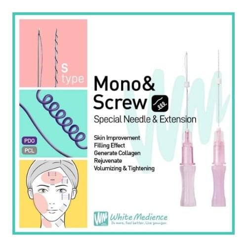 Thread Lifting, Screw, Mono, PDO, PCL 29G 25 38 27G60mm