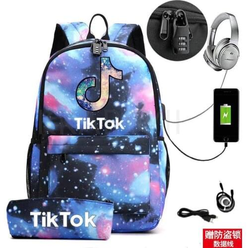 TIK TOK Kids Backpack School Bags Boys Girls Fashion Toddler Backpack Book Bag Kids Primary Mochilas 2PCS