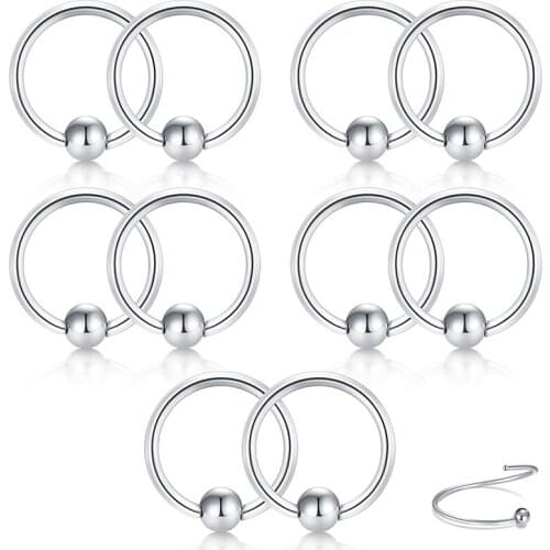 Cartilage Helix Earrings Hoop Nose Rings Stainless Steel Ear Tragus Piercing 16G 18G