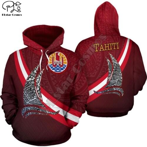 NewFashion French Polynesia Art Tahiti Country Flag Tribal Culture Retro Tracksuit 3DPrint Men/Women Autumn Colorful Hoodies B16