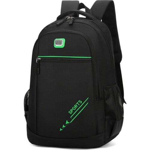 Large Capacity Men Backpacks Boys School Bags for Teens Nylon Black Bagpack
