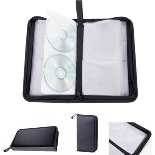 80 Sleeve Carry Case DVD Scratch Resistant Large Capacity Rectangle Car CD Bag Storage Multifunctional Artificial Leather Holder