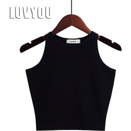 Hot 2020 New Women Sexy Cotton Crop Top Crop Bustier Multicolor Sleeveless Cropped Blusas Vest Tank Top Camisole