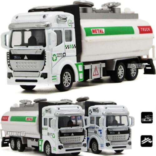 1:32 Large Sprinkler Truck Metal Alloy Model Diecast Toy Vehicle With Pull Back Car Model Kids Toy Free Shipping