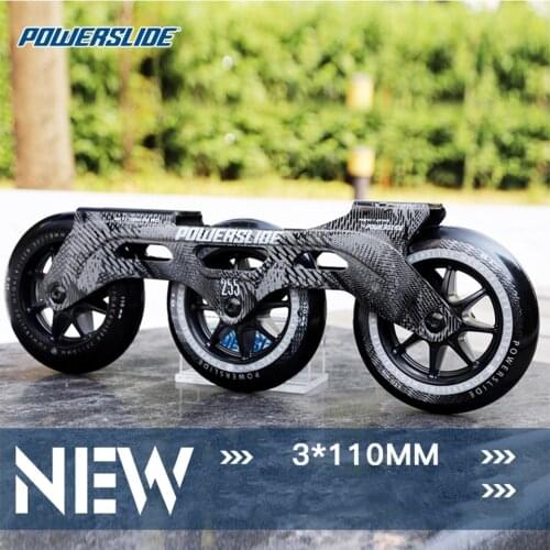 100% Original Powerslide Speed Skate Frame 3*110mm 255mm With 110mm Powerslide Skating Wheels For 165mm Distance Patines Base