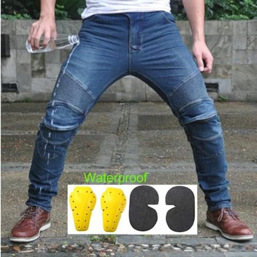 2019 Waterproof Windproof Motorcycle Riding Jeans pantalon Rainproof Anti-fall Straight Motocross Racing Pants For Men and Women