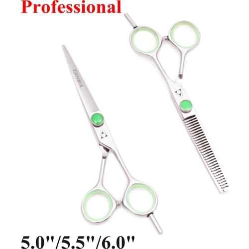 5 5.5 6 7.0 Professional Hairdressing Scissors Hair Thinning Barber Scissors Set Hair Scissors 440C Japanese Steel Shears 1121