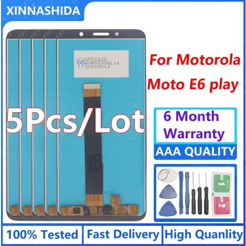 5PCS/LOT 5.5" For Motorola Moto E6 Play XT2029 XT2029-1 LCD Display Touch Screen Digitizer Assembly For Moto E6 Play LCD