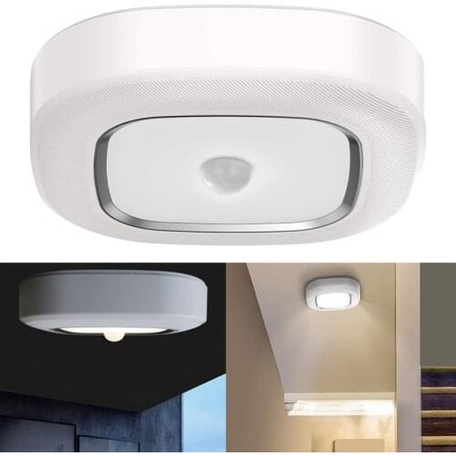 Motion Sensor Ceiling Light Indoor Wireless LED Ceiling Light Battery Powered for Stairway