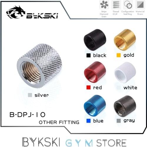 Bykski Docking Seat Fitting, Straight Pass-Through Water Cooling Connector G1/4 M-M Thread, 7 Colors, B-DPJ-10
