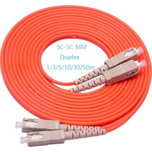 5PCS/lot SC/UPC-SC/UPC fiber optic patch cord 1M 2M 3M 5M Duplex Multimode cable ,optical fibre jumper MM DX free shipping