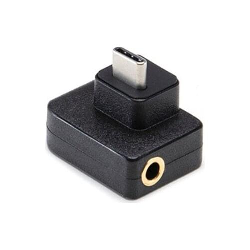 Dual USB-C to 3.5mm Mic Microphone Audio Adapter for DJI OSMO Action Camera