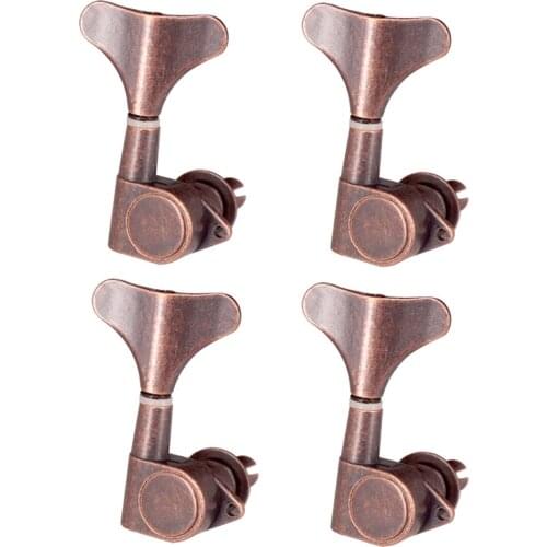 Fish Tail Buttons Bass Guitar String Tuner Pegs Machine Head 4R Red Bronze