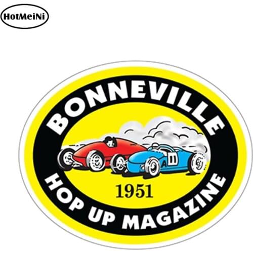 HotMeiNi 12cm x 9.6cm Bonneville Hop Up Magazine Hot Rod Sticker Vinyl Decal Personality Car Styling Waterproof Accessories