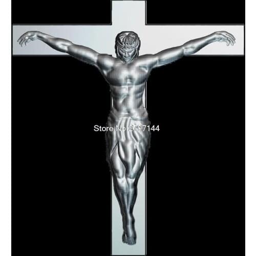 Cross Crucifixion simple 3d model for cnc STL format Religion 3d Relief Model STL Router 3 axis Engraver ArtCam