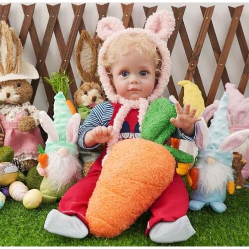 RSG 22 Inches 56cm Bebes Reborn Dolls Maggi Realistic Newborn Baby Doll Soft Cloth Silicone Body Surprice Children Gift