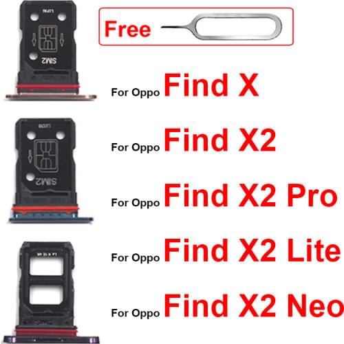 SIM Card Tray For OPPO Find X X2 X3 Pro Sim Card Slot Tray Holder Adapter Replacement Parts