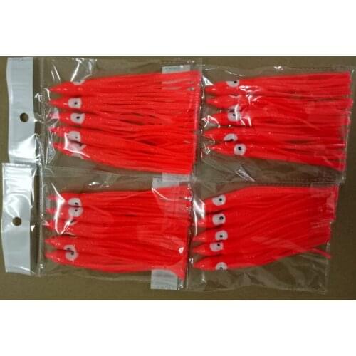 Mr octopus 50pcs plastic octopus lure , fishing lure , squid jigs ,soft lure , 12cm red colour