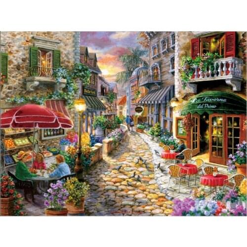 Counted Cross Stitch Kits Needlework Embrodery - Crafts 14 ct Aida DMC Color DIY Arts Handmade Home Decor - Late Afternoon