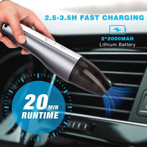 Portable Car Vacuum Cleaner Wireless Rechargeable Household Handheld Automatic Vacuum Cleaner High Suction Power Home Appliance