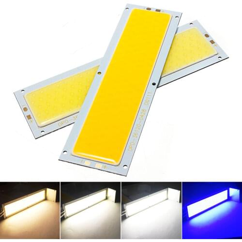 10W LED Light COB Chip 12V Bulb LED Panel Strip for DIY House Lighting Work Lamps DC12-14V 120mmx36mm Warm Cool White Blue Red